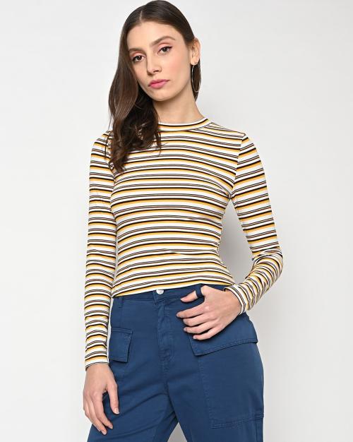 Striped Slim Fit Crop Top