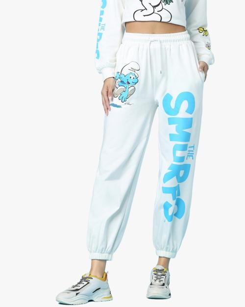 Smurf Print High-Rise Joggers