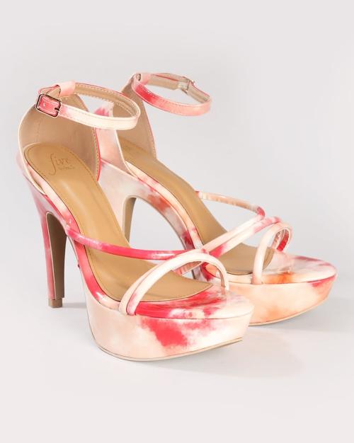 Women Printed Strappy Stilettoes