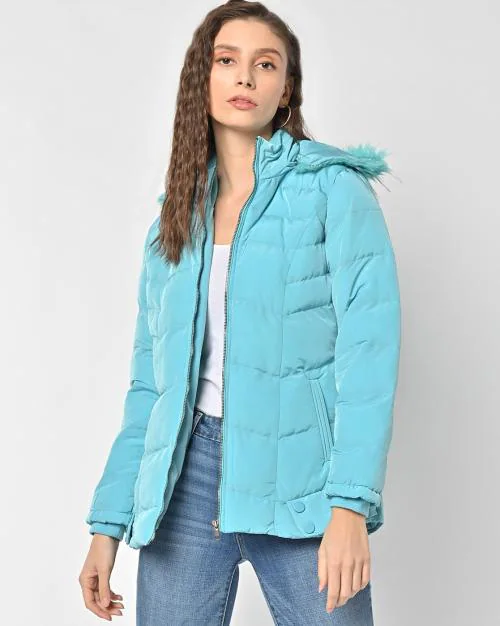 Zip-Front Jacket with Detachable Hood