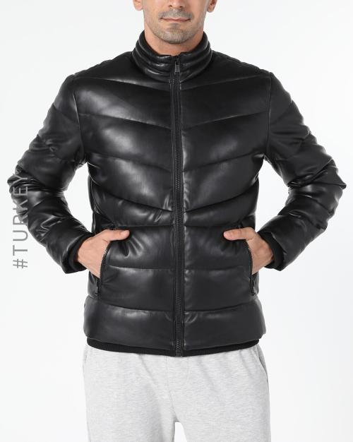 Zip-Front Slim Fit Puffer Jacket