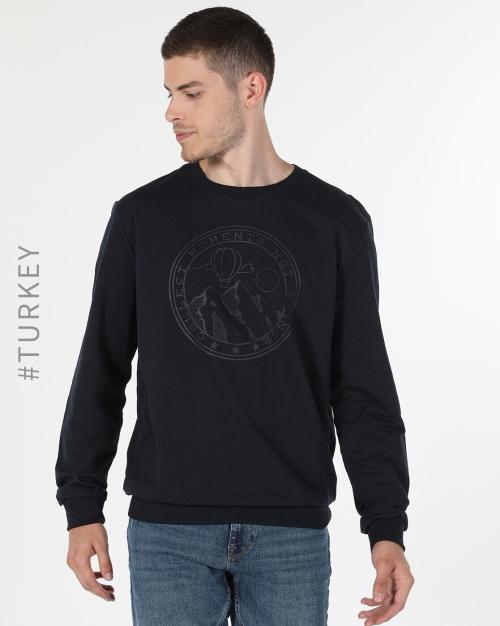 Graphic Print Crew-Neck Sweatshirt