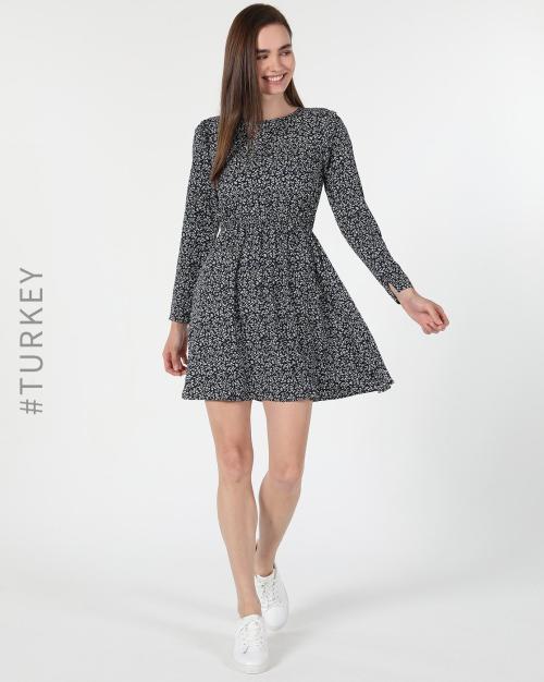 Floral Print Fit & Flare Dress