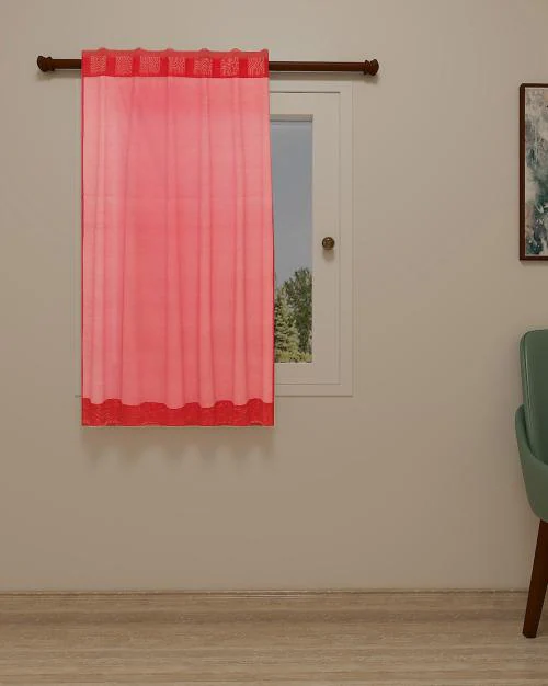 Banarasi Chanderi Back Loop Window Curtain