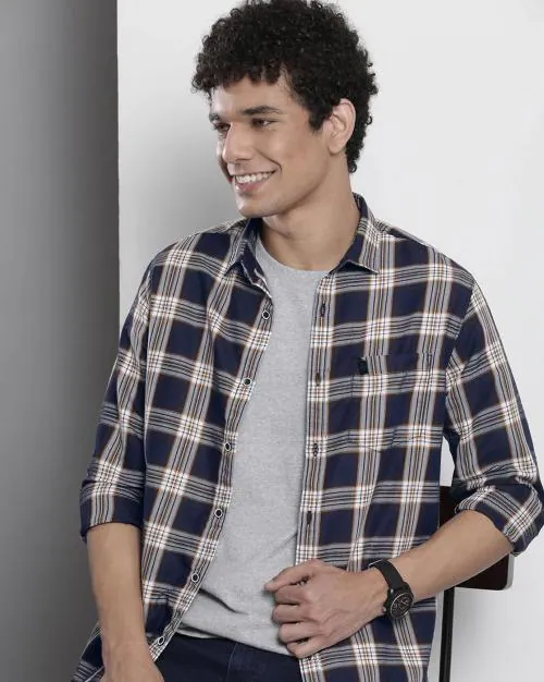 Checked Shirt with Patch Pocket