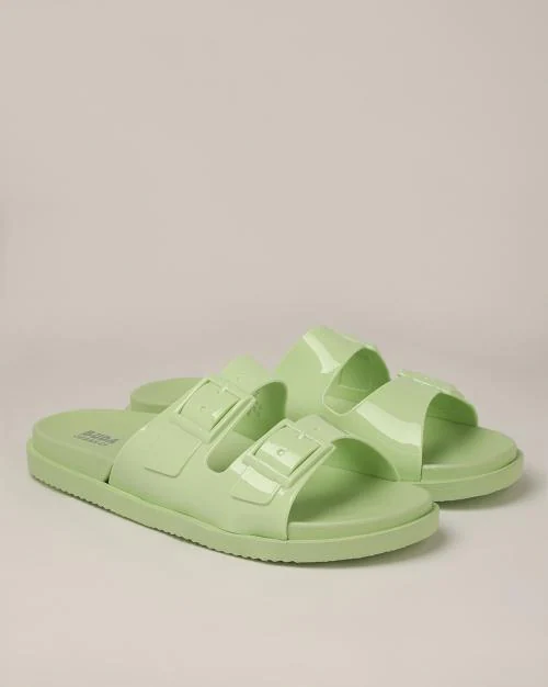 Flat Sandals with Buckle Closure