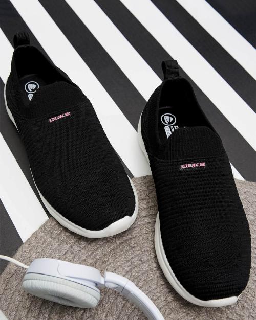 Knitted Slip-On Running Shoes