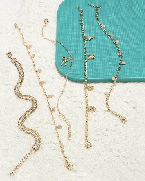 Buy Set of 5 Contemporary Stackable Bracelets ZPFK14231 Online at