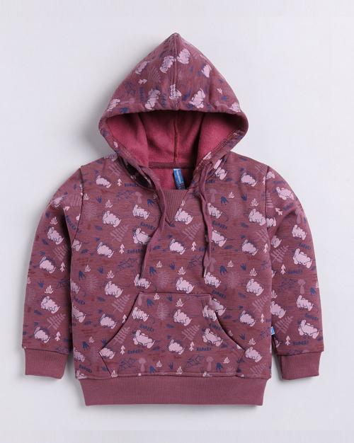 Printed Hoodie with Kangaroo Pocket
