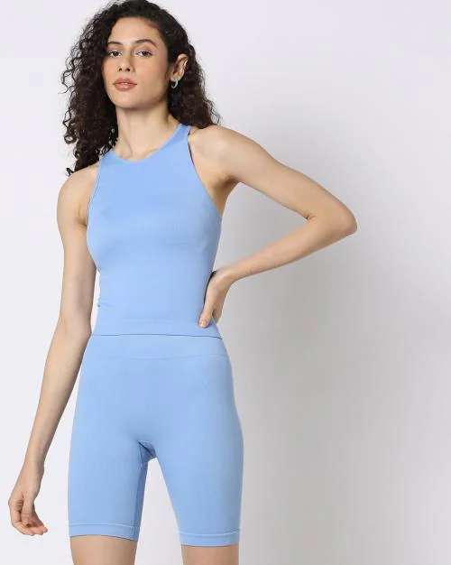 Ribbed Round-Neck Tank Top