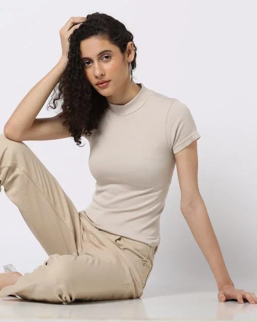 Slim Fit Mock-Neck Top