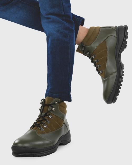 Lace-Up Ankle-Length Boots