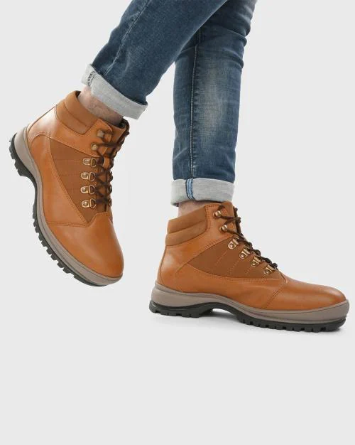 Lace-Up Ankle-Length Boots