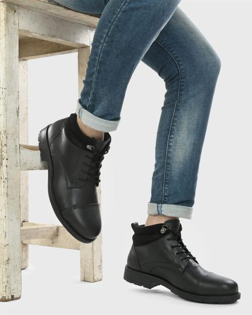 Lace-Up Ankle-Length Boots