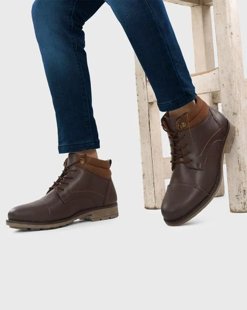 Lace-Up Ankle-Length Boots