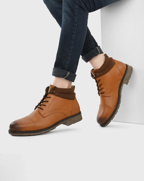 Lace-Up Ankle-Length Boots