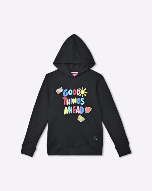 Typographic Print Hoodie