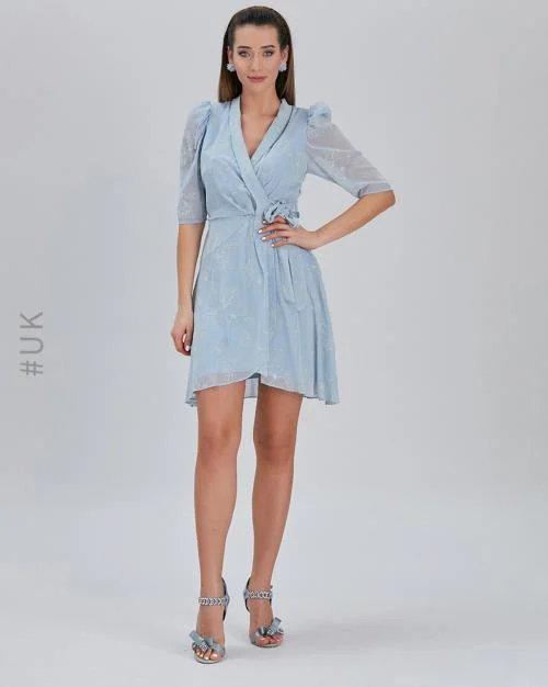 Floral Print Wrap Dress