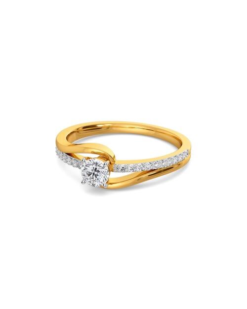 Love Loops Yellow Gold Diamond-Studded Ring