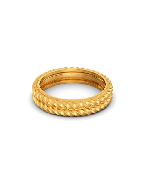 Brace N Bind Yellow Gold Band Ring