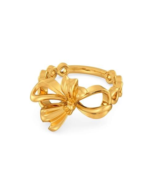 Breezy Bows Yellow Gold Ring
