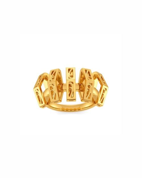 Yellow Gold Chirpy Collars Ring