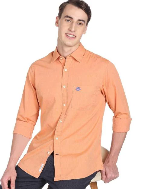 Cotton Shirt with Patch Pocket