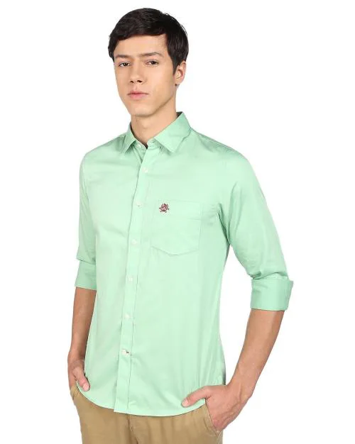 Cotton Shirt with Patch Pocket