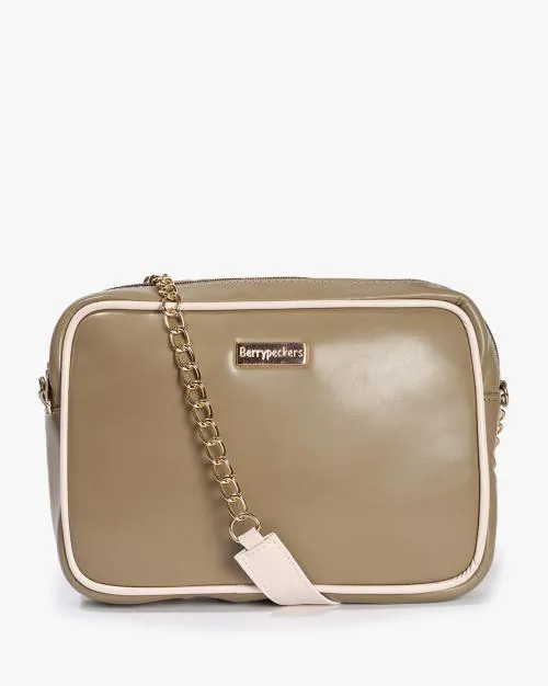 Sling Bag with Metal Logo