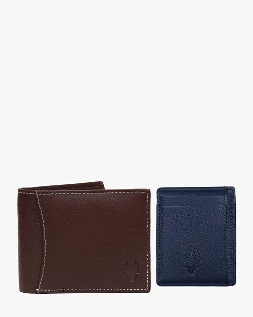 Leather Bi-Fold Wallet with Card Holder