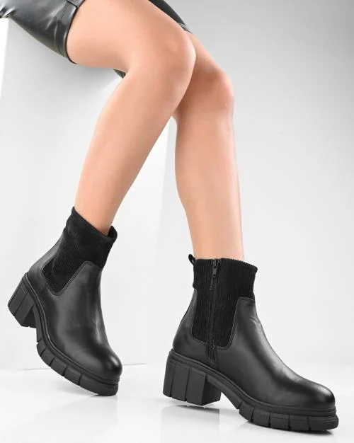 Buy AnkleLength Boots with Zip Fastening Online at Best Prices in