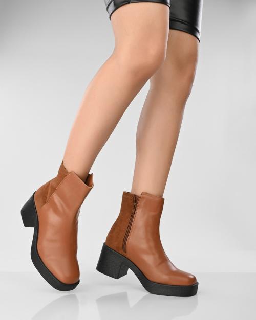 Zip-Up Ankle-Length Boots
