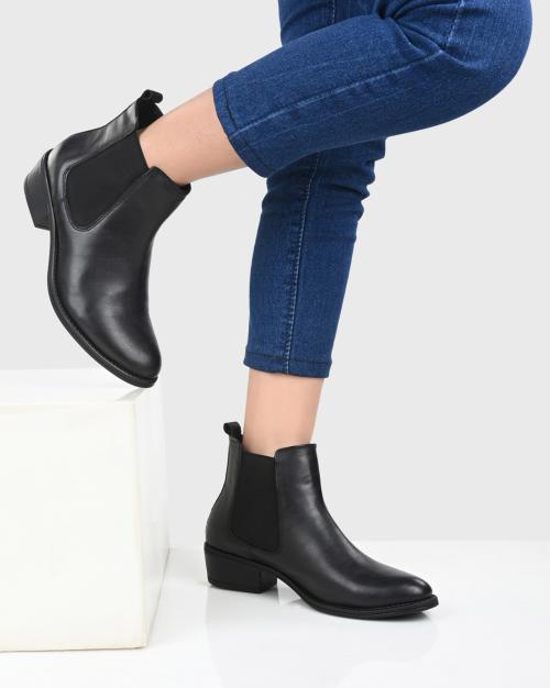 Slip-On Ankle-Length Boots