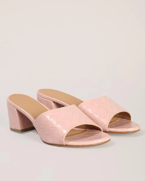 block open toe heels