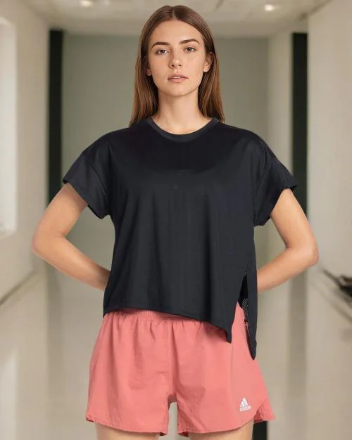 WTR Crew-Neck T-Shirt with Short Sleeves