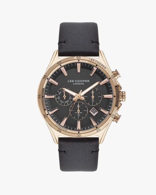 LC07376.461 Chronograph Watch with Leather Strap