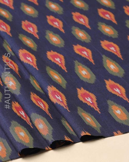 Pochampally Ikat Woven Mercerised Cotton Blouse Fabric