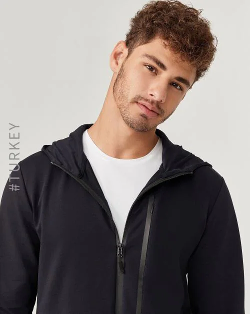Hoodie with Split-Kangaroo Pocket