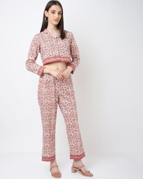 Vintage Print Shirt Pants Sets 2026.Buy Floral Print Shirt & Pants Set Online at Best Prices in India ...