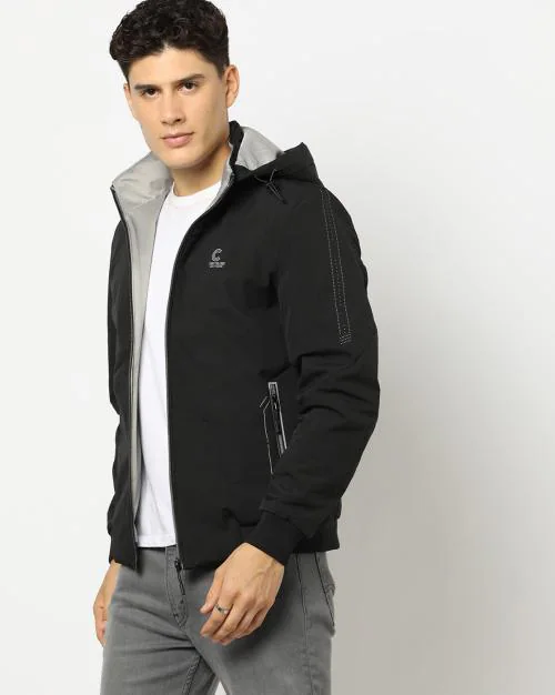 Zip-Front Hooded Jacket