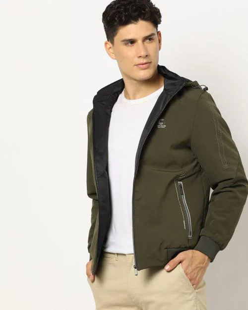 Zip-Front Hooded Jacket