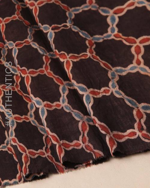 Handblock Print Ajrak Cotton Blouse Fabric