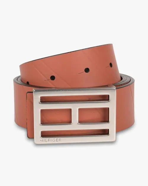 Textured Reversible Leather Belt