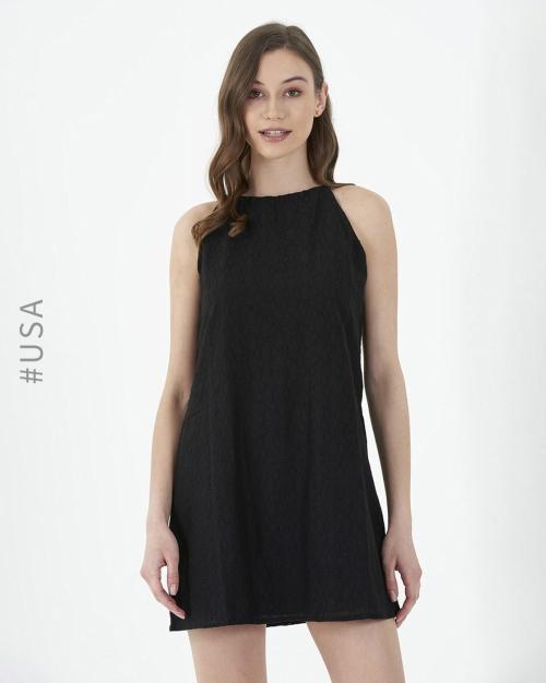 Halter-Neck A-Line Dress