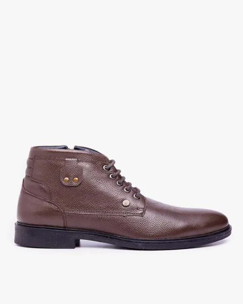 Ankle-Length Lace-Up Chukka Boots