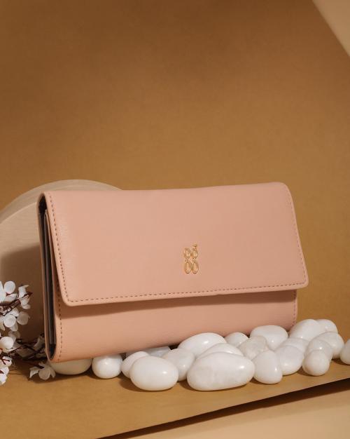 Tri-Fold Wallet with Snap-Button Closure