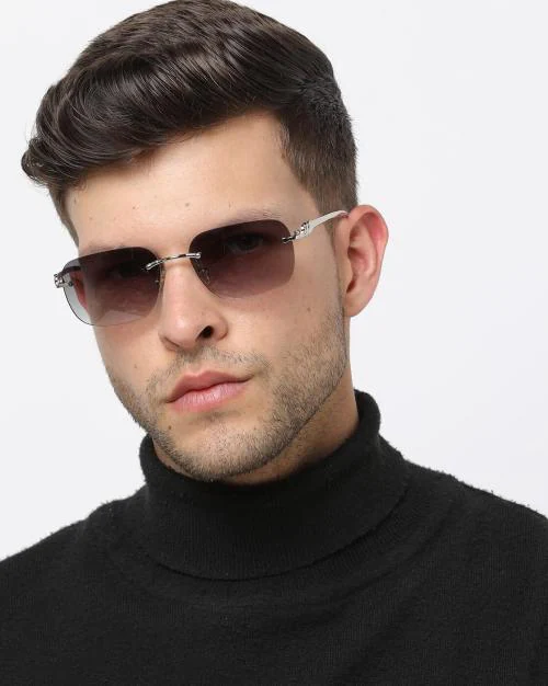 B50755 Rimless Rectangular Sunglasses