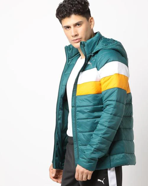 Colorblock Men Padded Jacket