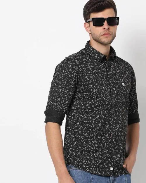Men Printed Slim Fit Shirt