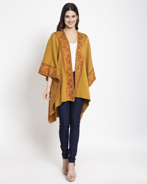 Printed Open-Front Shrug